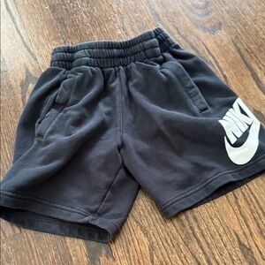 Nike Black Shorts with White Swoosh Logo